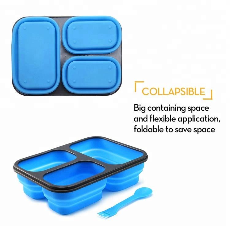 BPA Free Silicone Compartments Lunch Boxes BPA Free Silicone Compartments Lunch Boxes