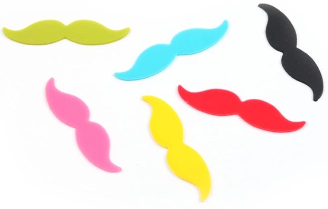 Mustache Silicone Drink Markers