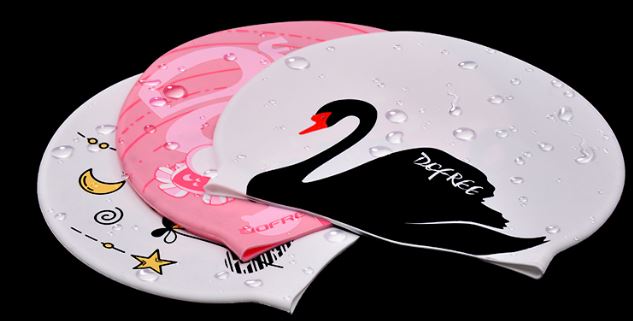 iAdult Waterproof Printed Silicone Swimming Cap