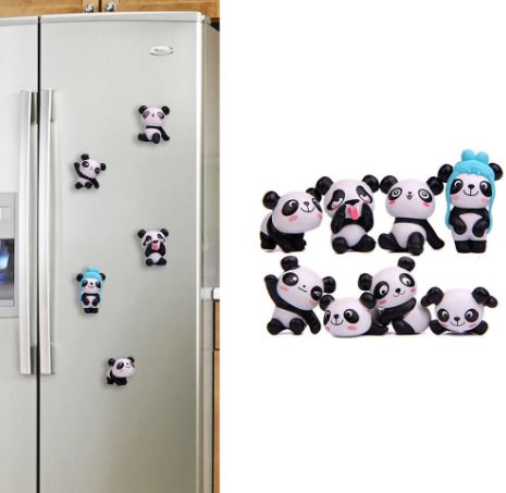 Panda Bear Cute Funny Mini PVC toy figure Fridge Magnet car home kitchen office decoration party favor kids gifts