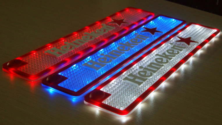custom led bar mat