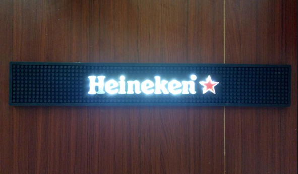 logo led bar mat