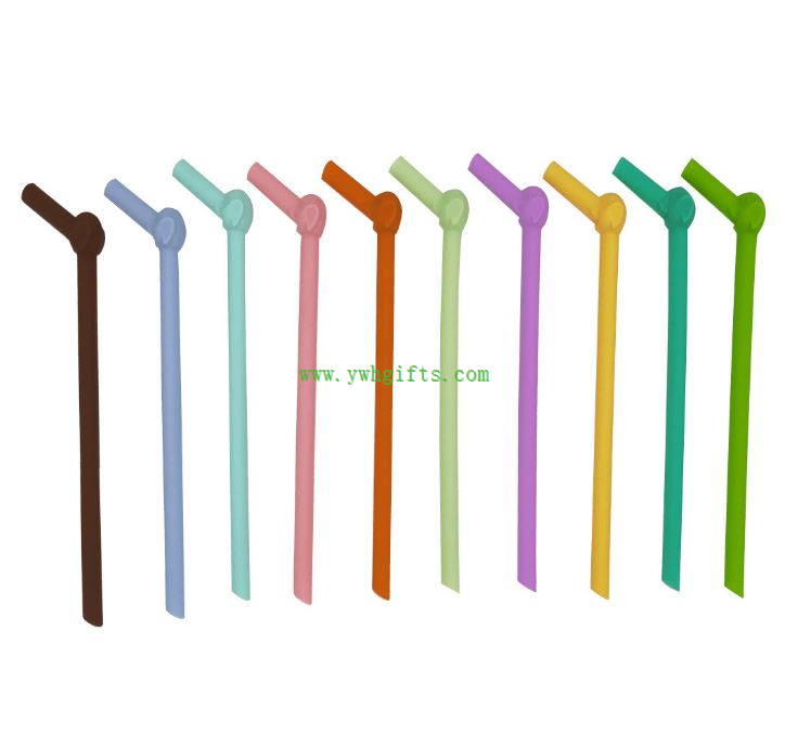 Cute Elephant Shape Drinking Roll Silicone Straw Cute Elephant Shape Drinking Roll Silicone Straw