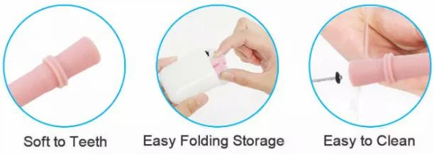 Silicone Drinking Straws With Cleaning Brush Silicone Drinking Straws With Cleaning Brush