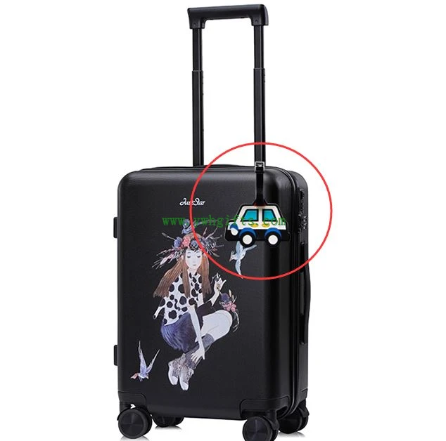 PVC Silicone Portable Bus Shaped Luggage Tag For Travelling PVC Silicone Portable Bus Shaped Luggage Tag For Travelling