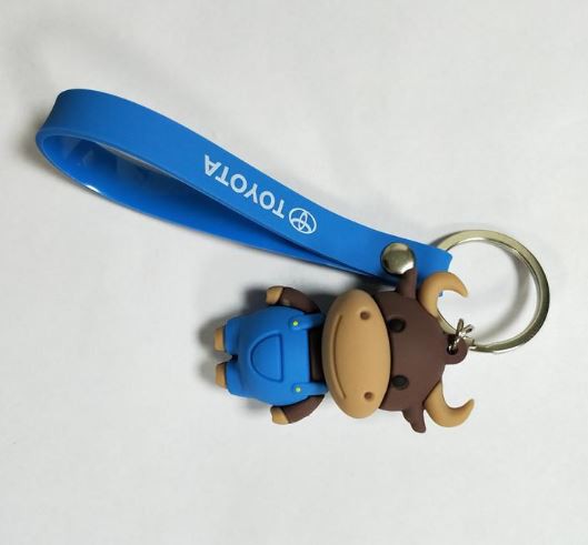 3D pvc rubber keychain