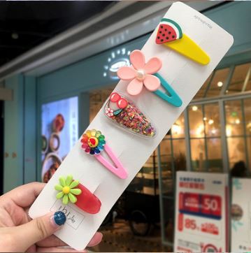 VC Fruit Flowers Transparent Child Hair Clips