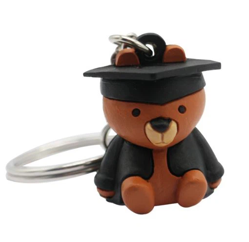 2D 3D Soft Shaped Rubber Pvc Keyring