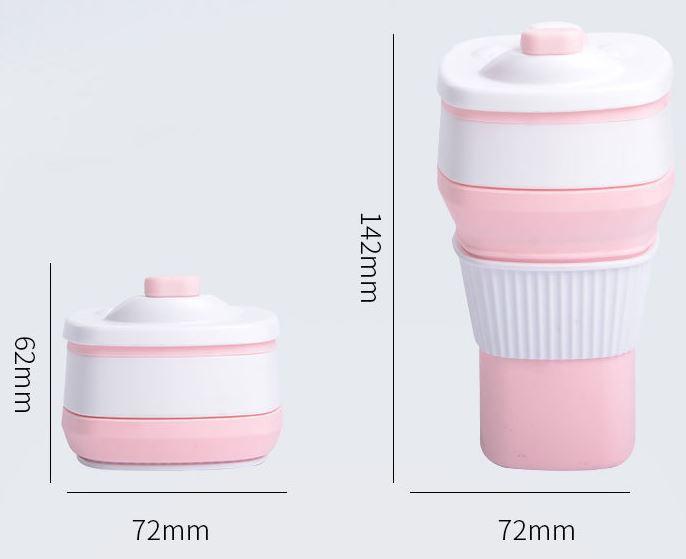 Silicone Reusable Coffee Cup 8oz 