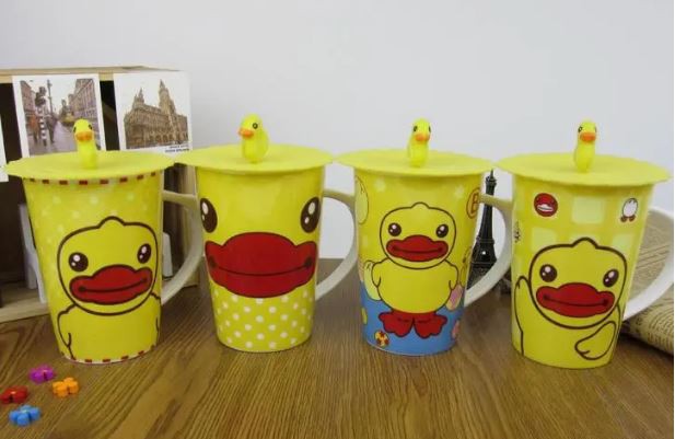 cartoon silicone mug lids