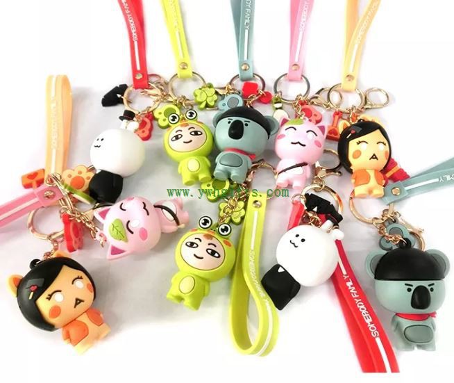 cute 3D soft pvc keychain