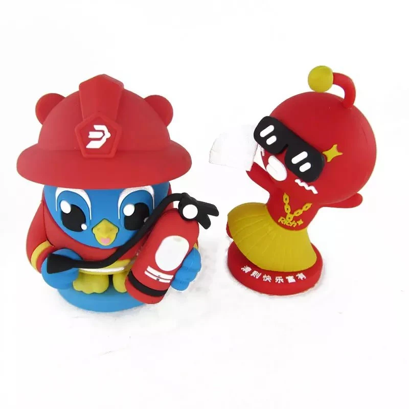 cartoon silicone doll key ring