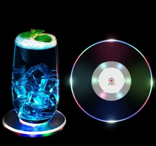 Acrylic Led Cup Mat Coaster Acrylic Led Cup Mat Coaster