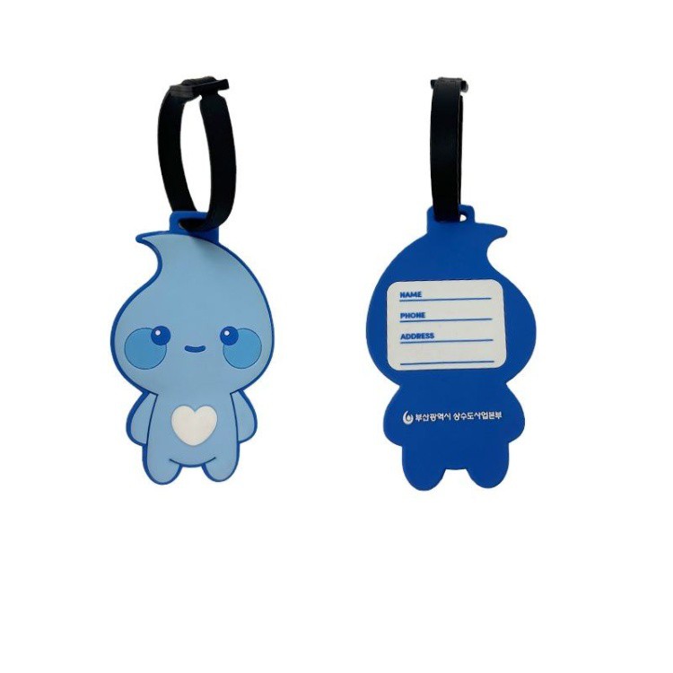 Eco-friendly 3D Soft Silicone Luggage Tag For Suitcase Backpack Boarding Pass