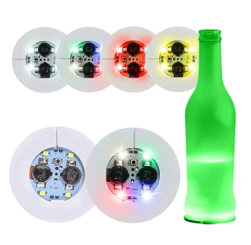 LED Cup Coaster Light Up Coasters For Drinks Led Sticker