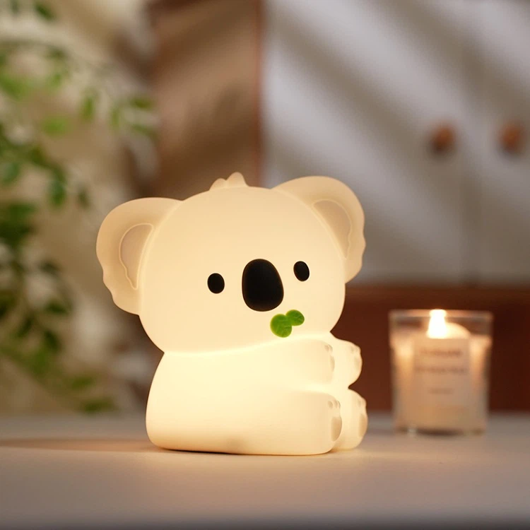 Remote Control Silicone Carton Koala Baby Nursery Light Bedside Lamp