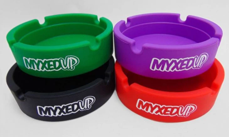 Custom Design Round Silicone Rubber Cigar Ashtray