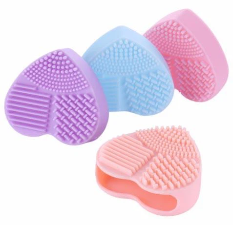 Makeup Brush Cleaner Silicone Sponge Heart Finger Glove