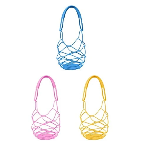 Silicone Wine Bottle Travel Carrier Mesh Tote Bag Basket