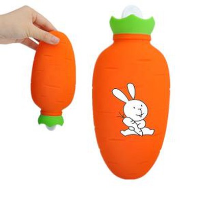 Mini Carrot Silicone Warm Water Bag With Cover