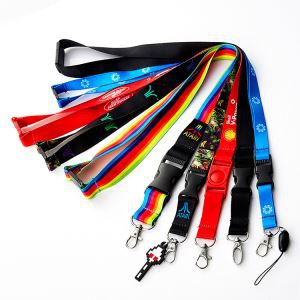 Promotional Logo Neck Nylon Lanyard With Id Card Holder