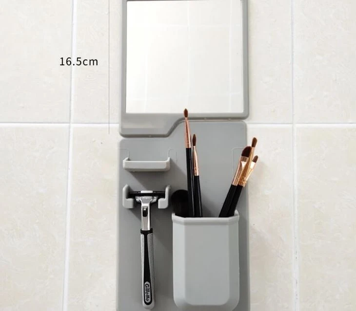 2019 New Toothbrush Holder Silicone Bathroom Mirror