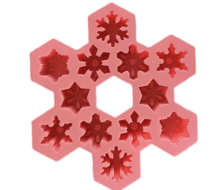 3D Snowflake Silicone Ice Cube Chocolate Mold Cake