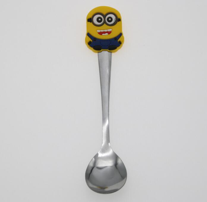 Cartoon Silicone PVC Spoon For Kids Promotion