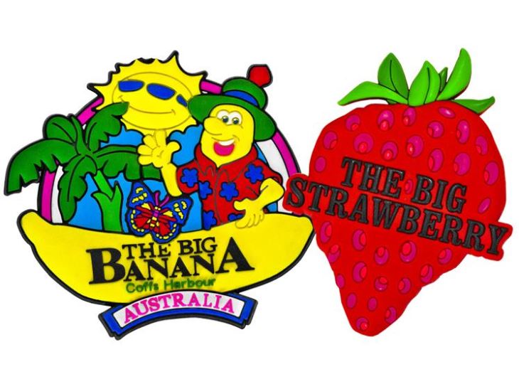 Custom 2D Strawberry Soft PVC Rubber Fridge Magnets