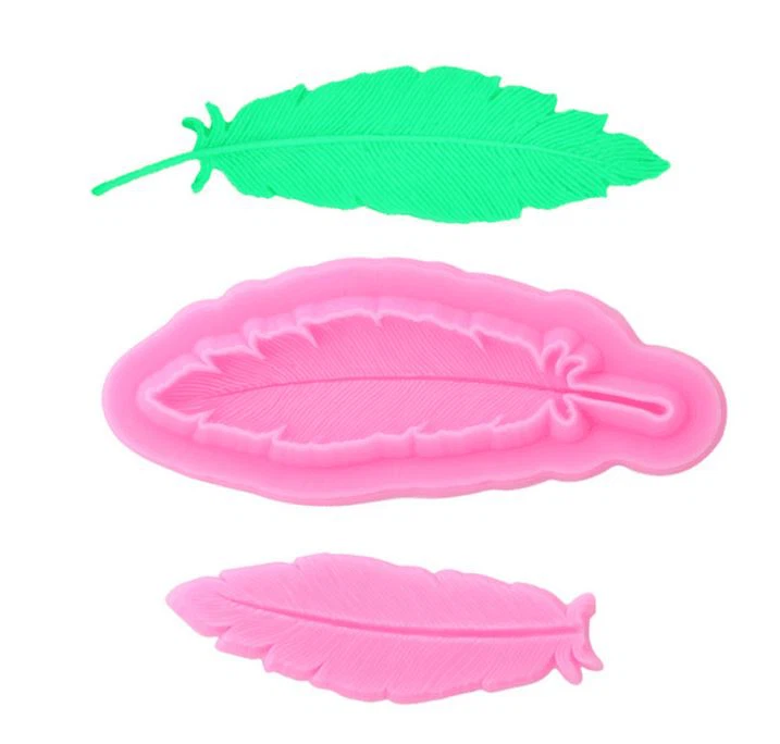 Hot Sale Feather Food Grade Silicone Cake Mold Baking