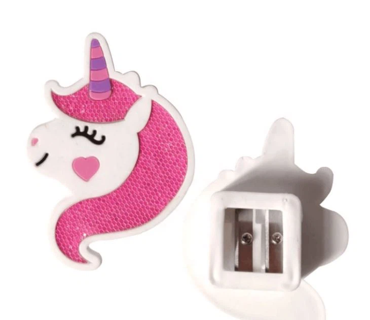 Manufacturer Soft PVC Rubber Unicorn Pencil Sharpener