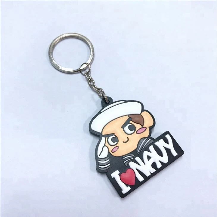 Navy Design And Souvenirs Pvc Keychains