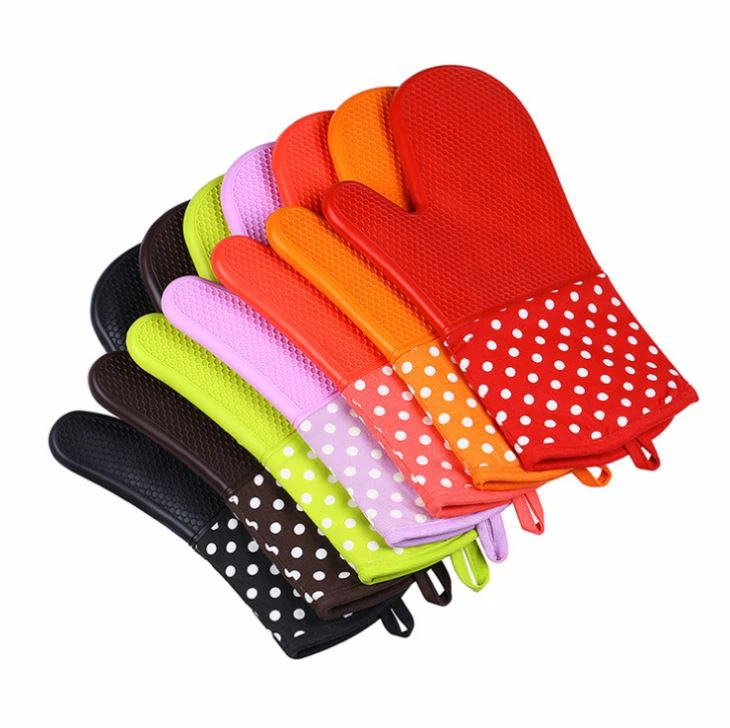 Oven Silicone Mitts Microwave Insulated Gloves