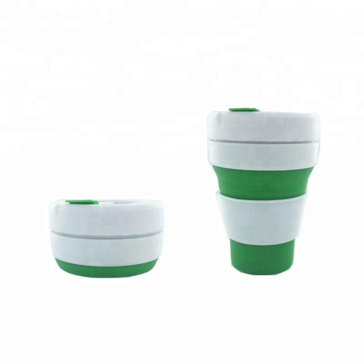 Portable Collapsible Logo Printed Silicone Cup