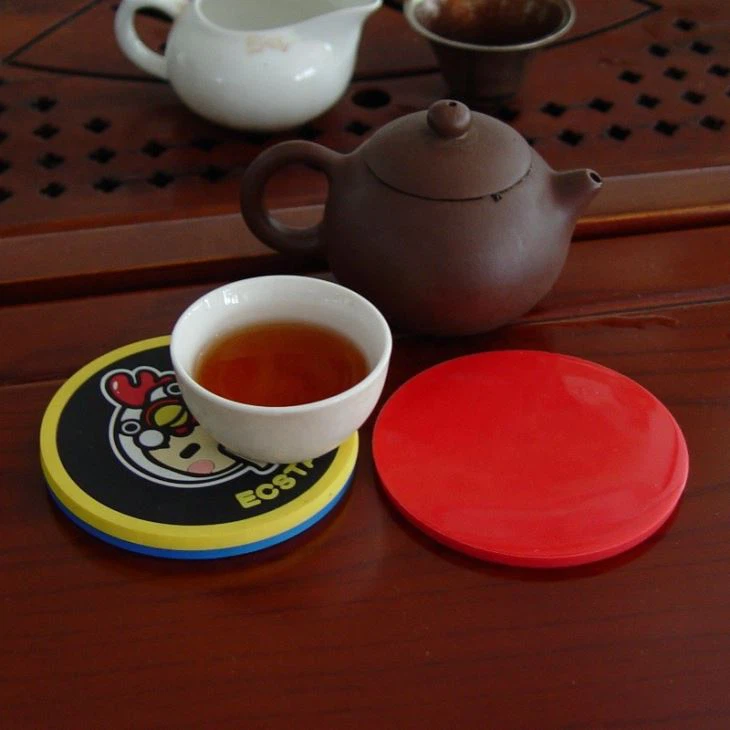 Promotional PVC Coaster With Embossed Logo