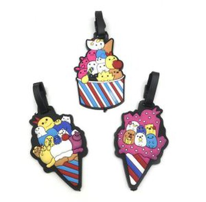Eco Friendly Flexible Silicone 3d Luggage Tag