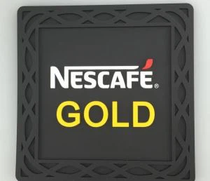 Fancy Soft Pvc Square Nescafe Coffee Cup Mat