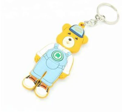 High Quality Brand Double Sides 3D Cartoon Keytags
