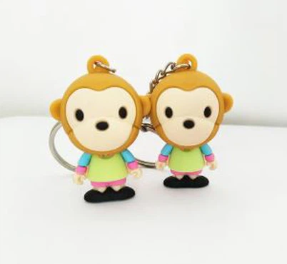 Hot Sale Monkey Doll Pvc Key Chain Keyring