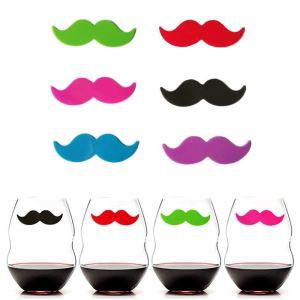 Mustache Silicone Drink Markers