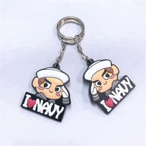 Navy Design And Souvenirs Pvc Keychains