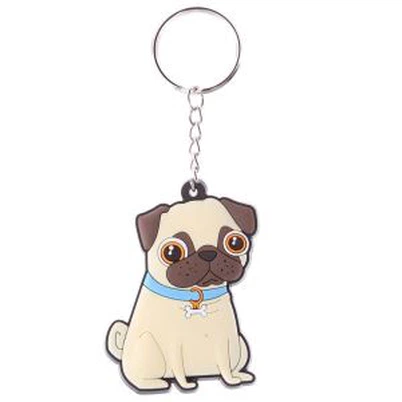 Personalized Soft PVC Rubber Pet Keychain Gifts
