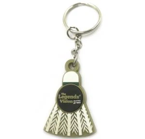 Pvc Badminton Keychain Engrave Keyring