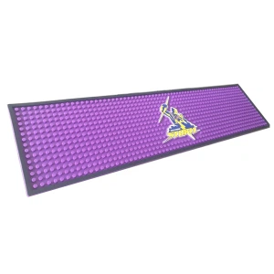 PVC Rubber Purple Bar Mat Runner Barmat With 3D Logo