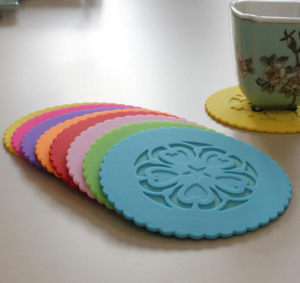 Round Hollow Out Table Mat Silicone Placemat Coaster