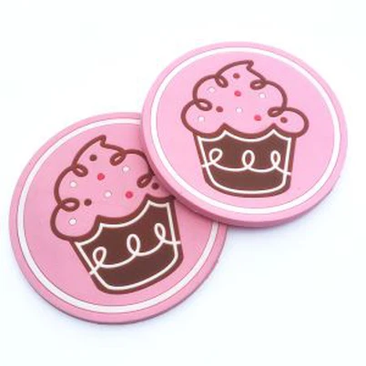 Colorful Round Rubber Drink Coasters