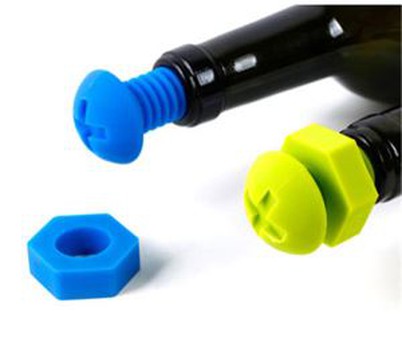 Screw Shape Wine Bottle Stopper Silicone Bottle Cap