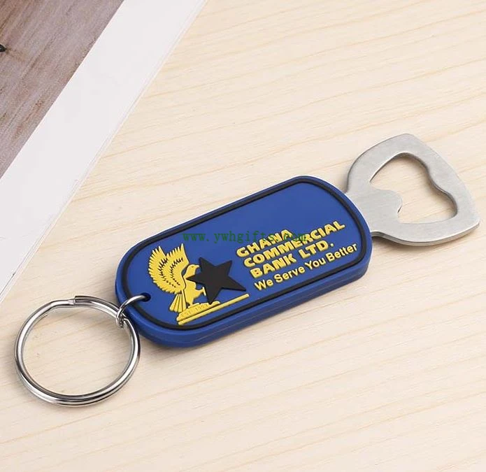 3D Cartoon Soft PVC Wine Keychain Bottle Opener For Sale