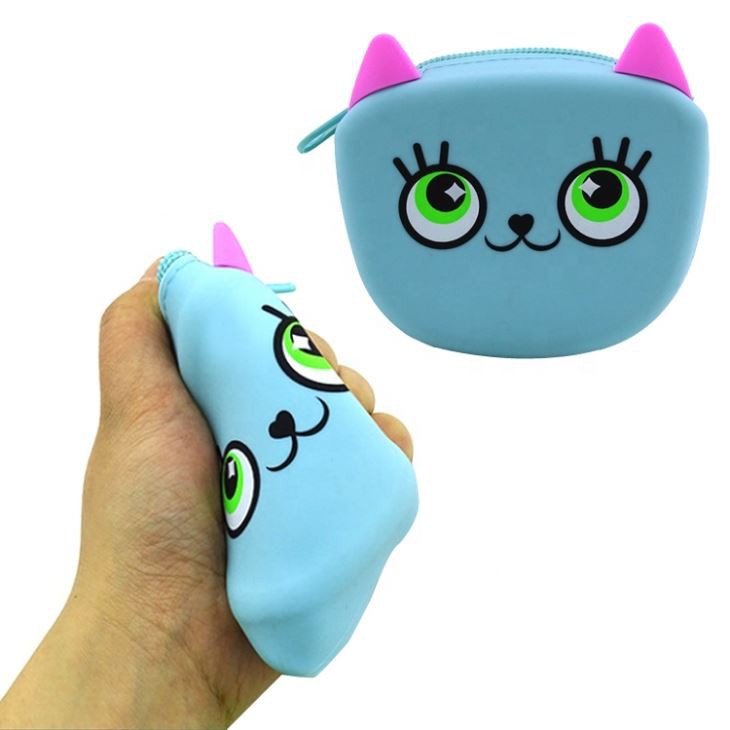 Creative Lovely Cat Silicone Change Purse