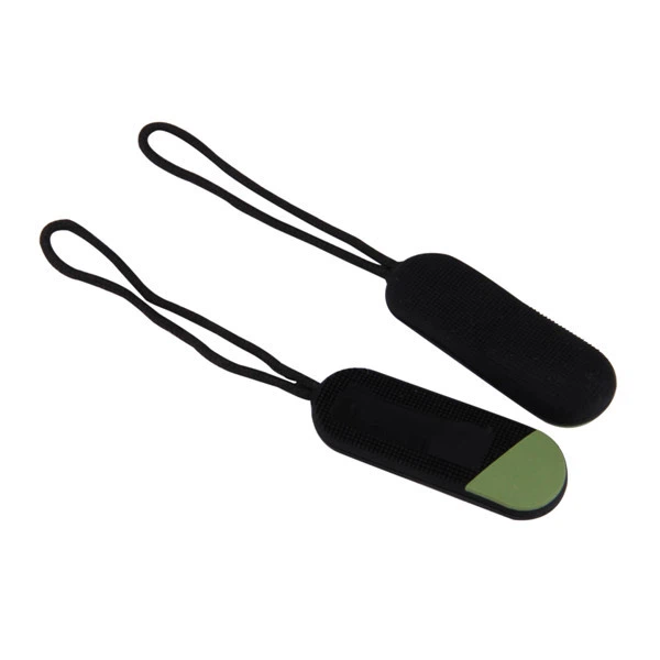 Embossed 3D Logo Silicone Zipper Pullers For Garment